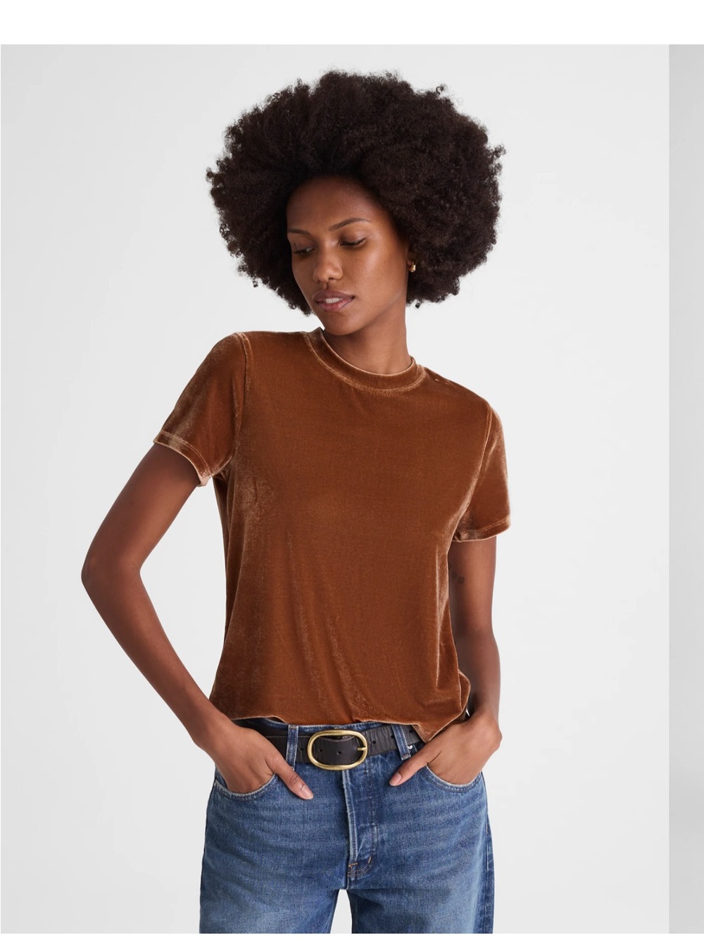 Madewell NWT The relaxed tee in velvet pecan shell brown women’s medium